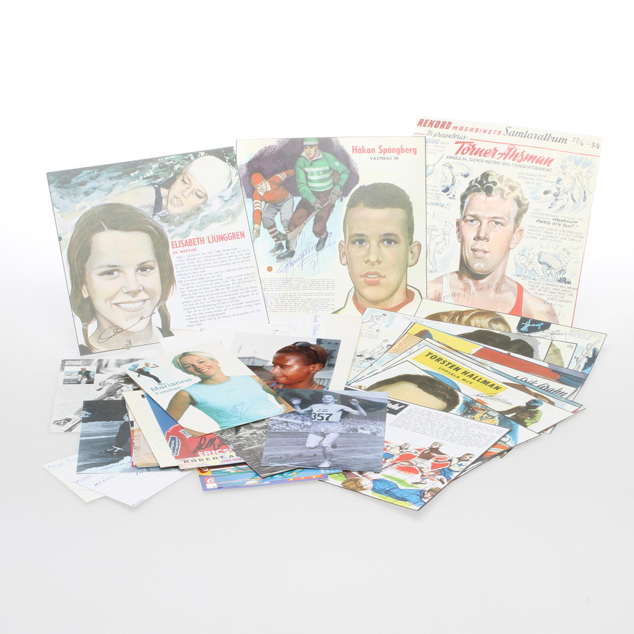 AUTOGRAFER, 39 st, svensk samt internationell idrott.