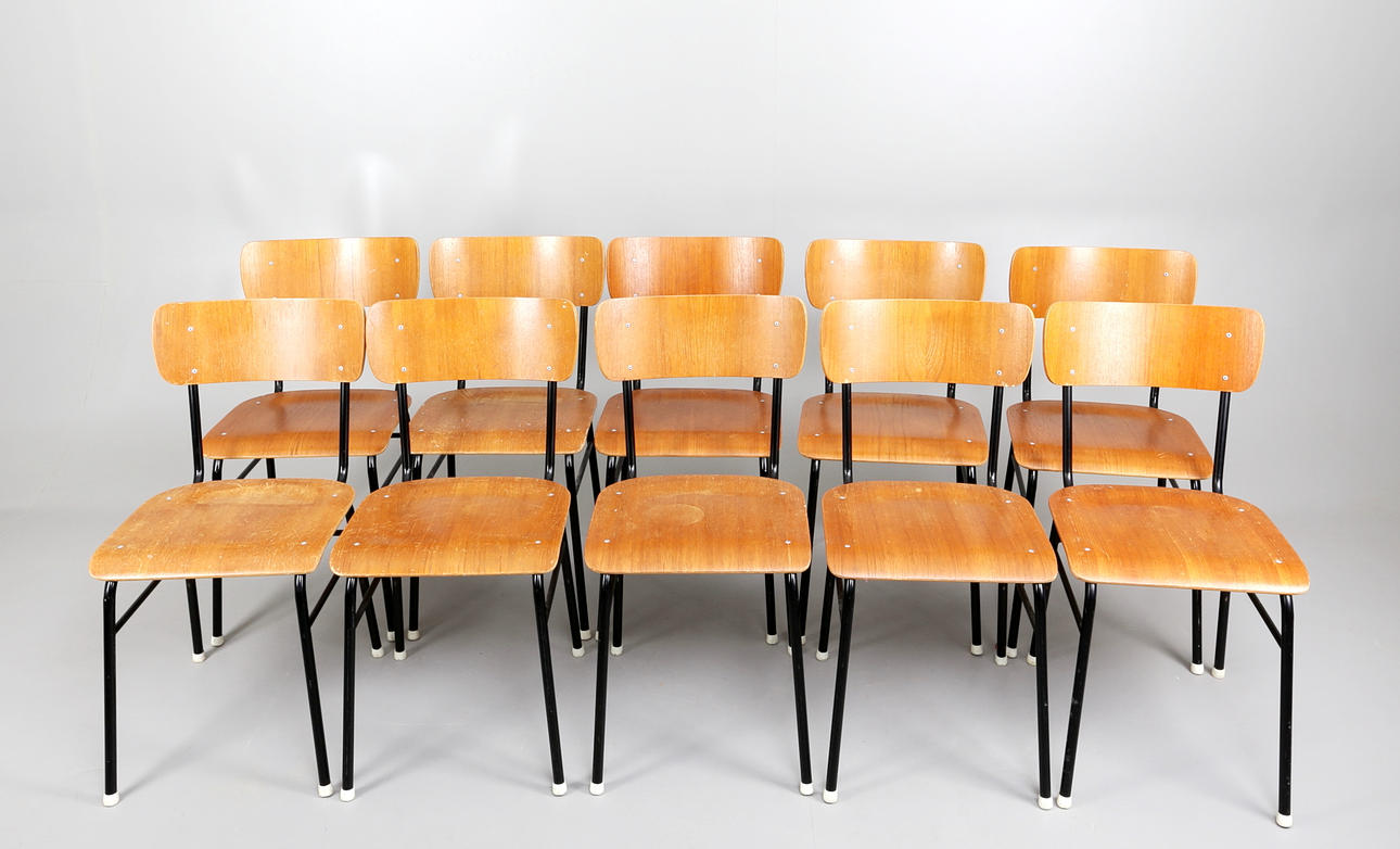 TEAKSTOLAR, 10 st, 1960-tal.