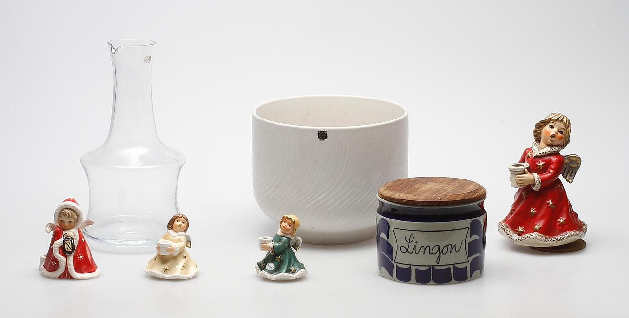 GLAS och KERAMIK, 7 delar, Arabia, Boda, Goebel, Rörstrand.