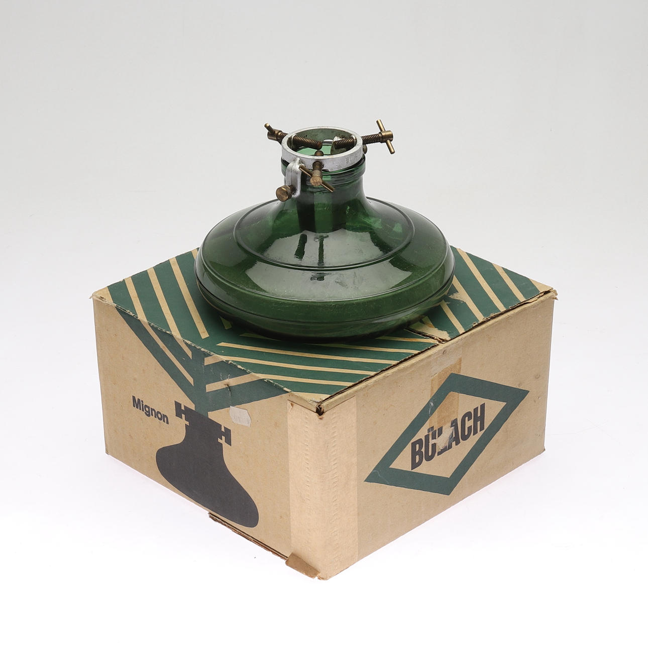 WEIHNACHTSBAUMSTÄNDER, Glas/Metall, "Mignon", Bülach, Schweiz.