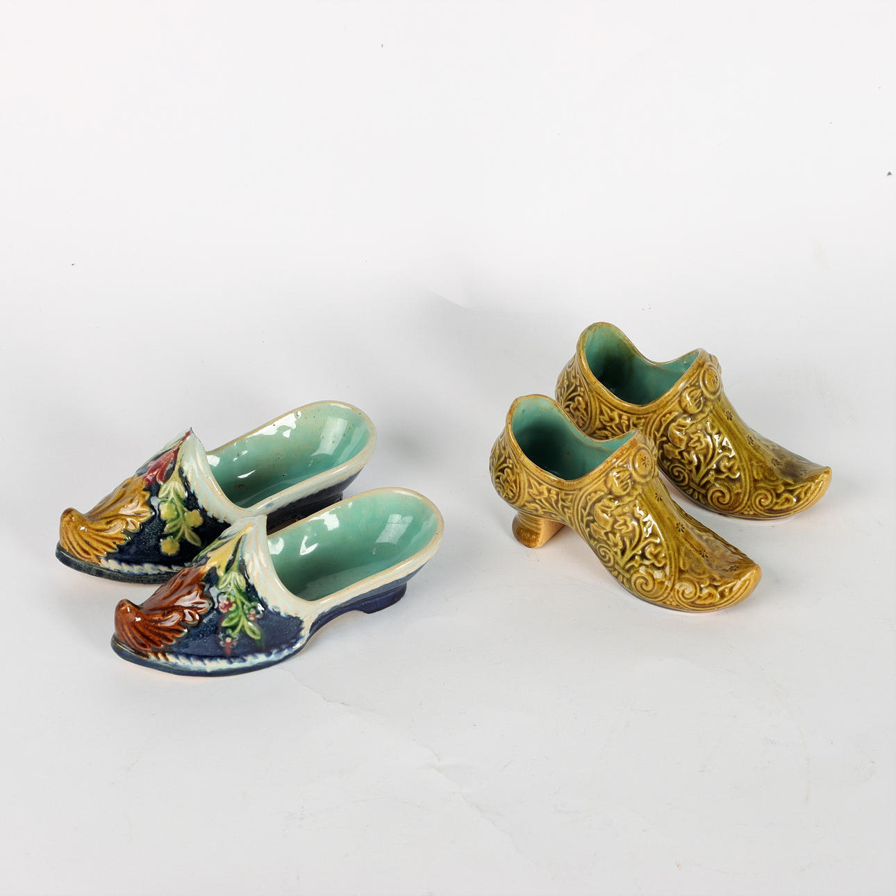 SKOR, 2 par, Keramik 1800-tal.