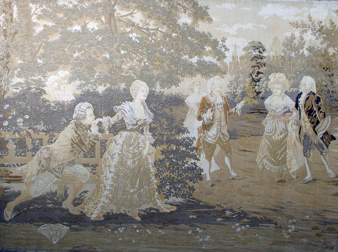 ALONZO PEREZ. EFTER. Bonad, rokokomotiv, uppspänd på ram.