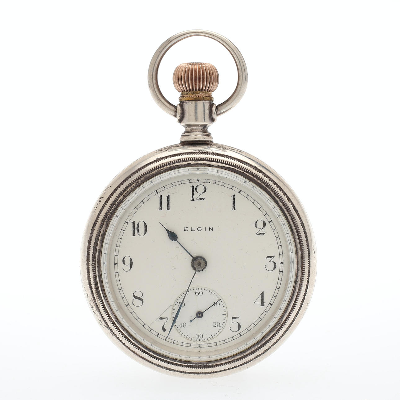 TASCHENUHR, Sterlingsilber, Elgin.