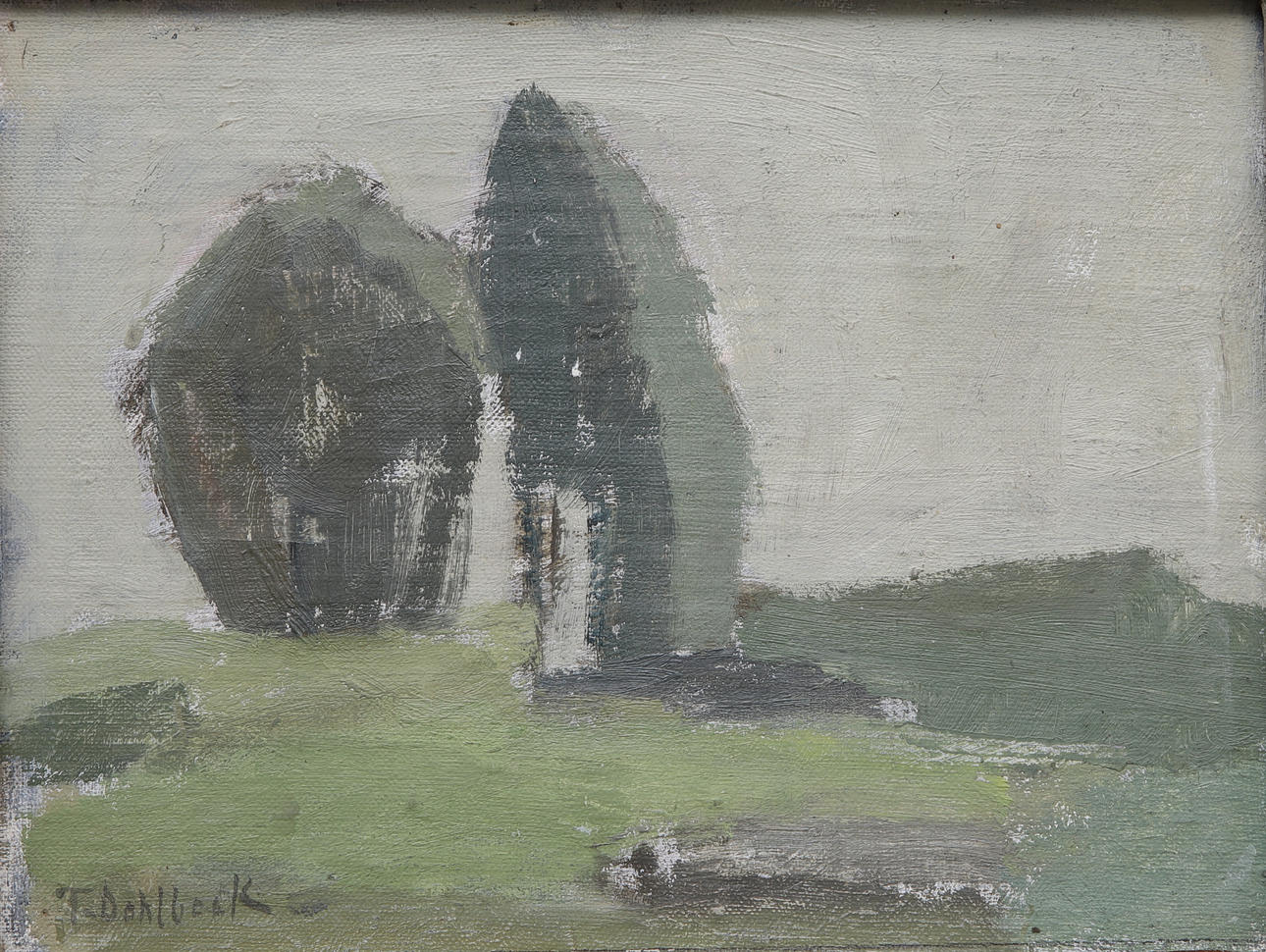 THURE DAHLBECK. olie på Panel, træ, signeret.