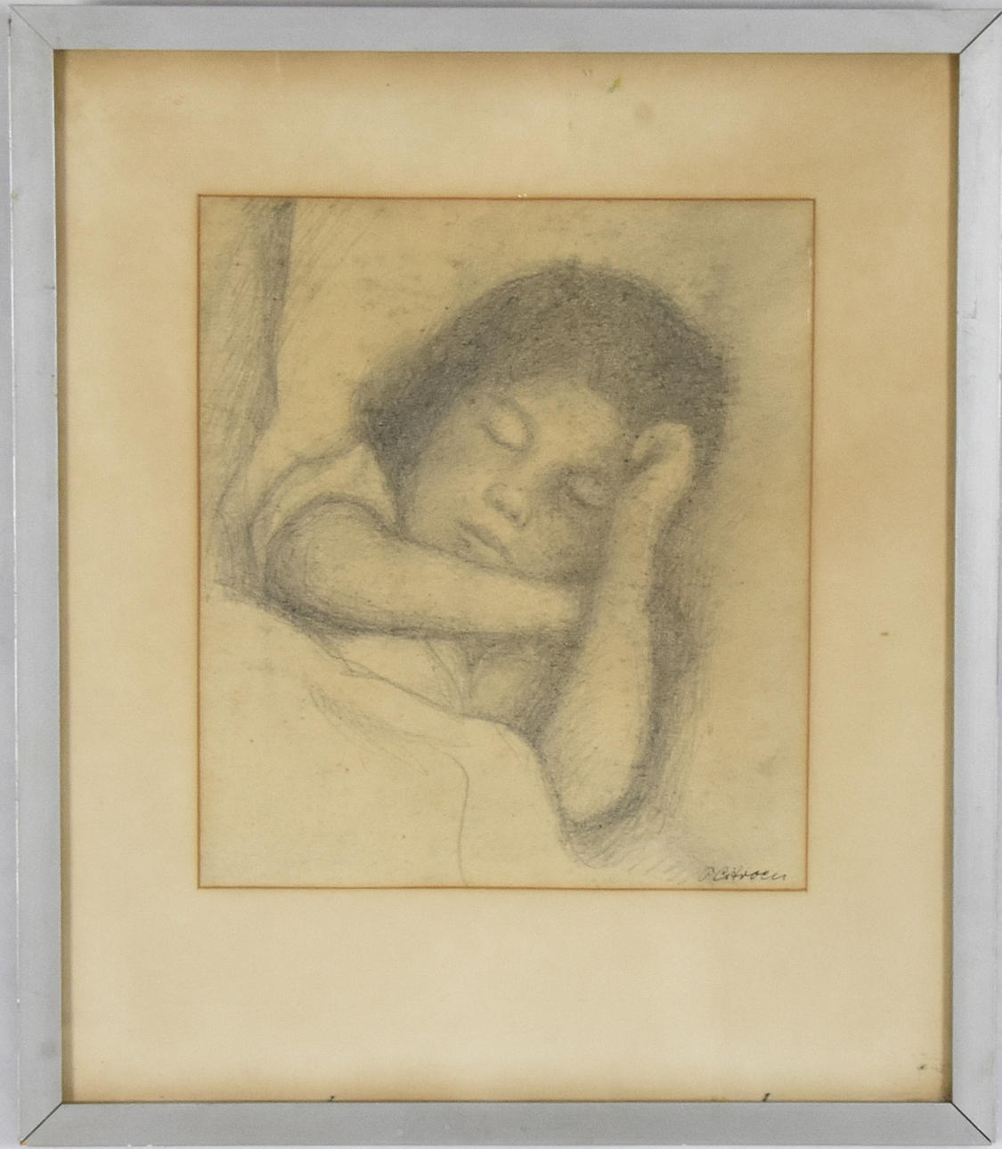 PAUL CITROEN. Dibujo a lápiz.