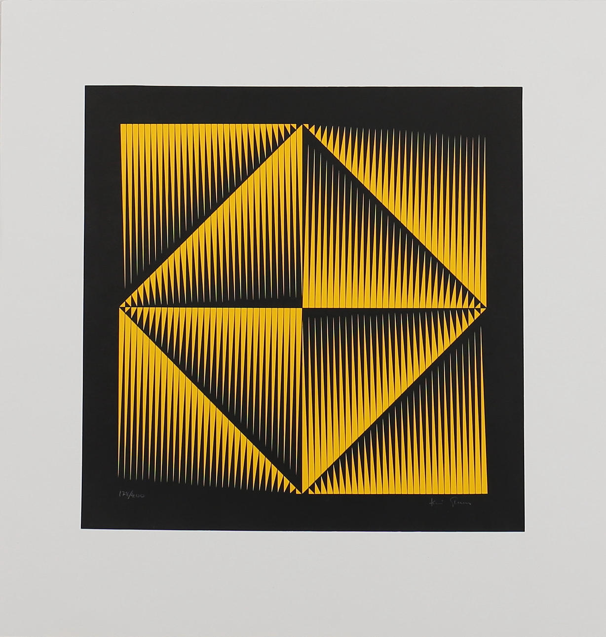 KAJ FRIIS. Komposition. Färgserigrafi. Signerad och numrerad 78/200.