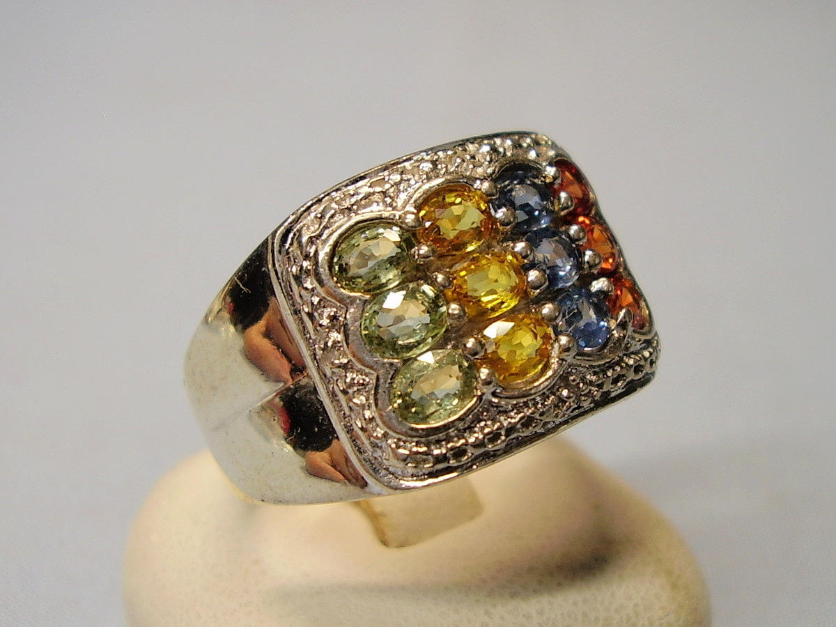 SAPHIR MULTICOLOR RING SILBER HARRY IVENS.
