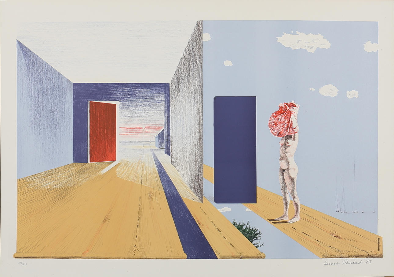 SUNE RUDNERT. Komposition. Färgserigrafi. Signerad, daterad -77 och numrerad 103/200.