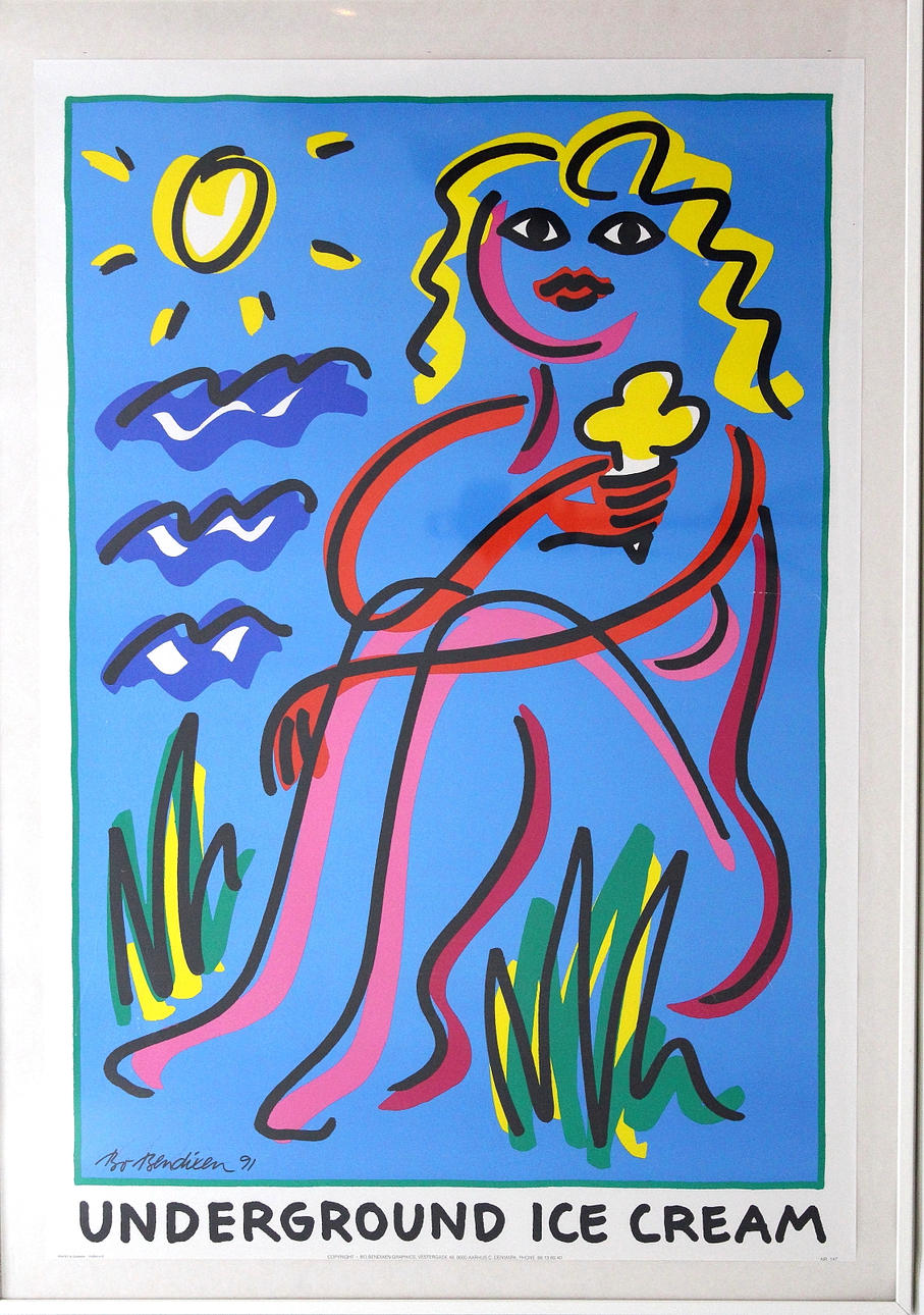 AFFISCH, Bo Bendixen, underground ice cream.