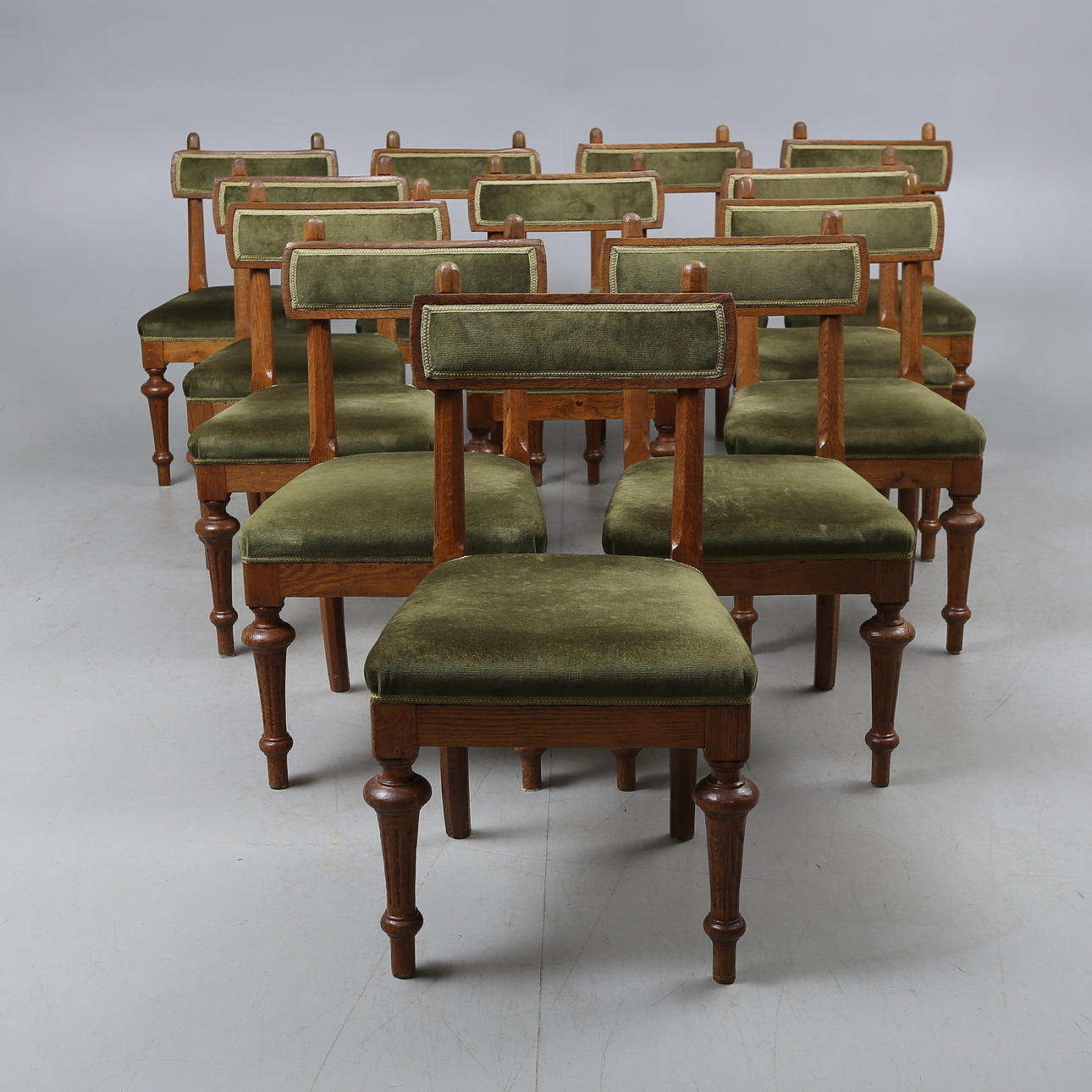 STOLAR, 12 st, gustaviansk-stil, sent 1800-tal.