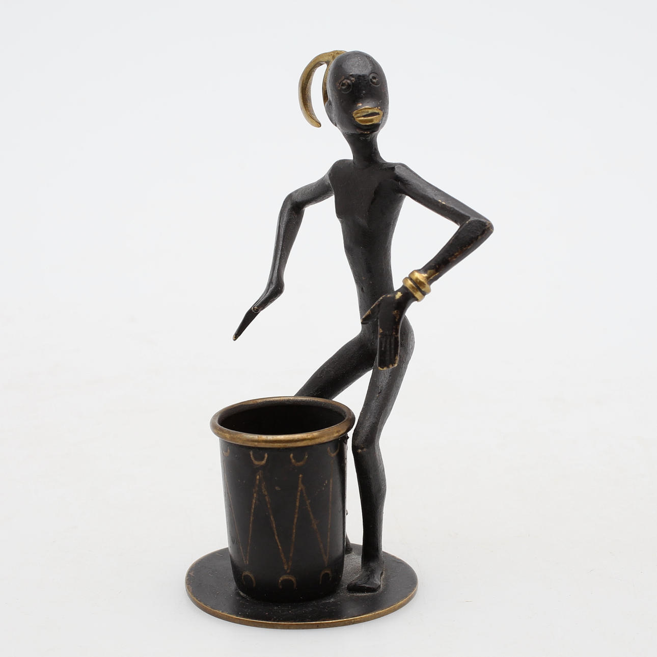 FIGURIN, brons, märkt Karl Weiler Pforzheim.