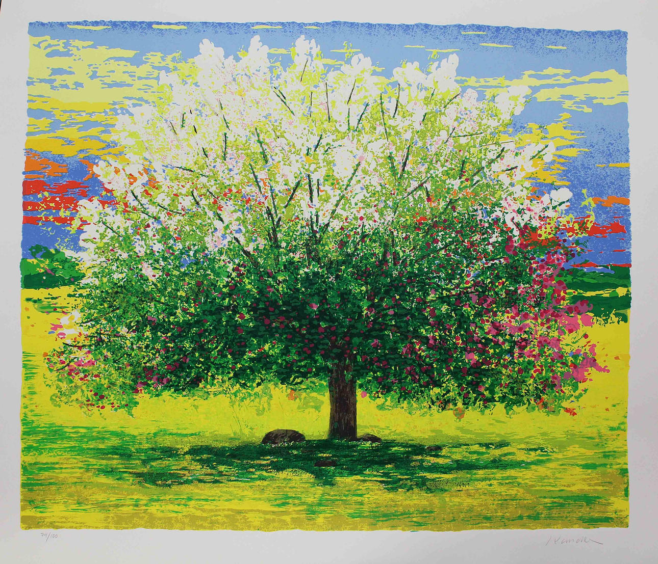 LEIF KANDER. "Drömträdet". Färgserigrafi. Signerad Kander. 74/100.