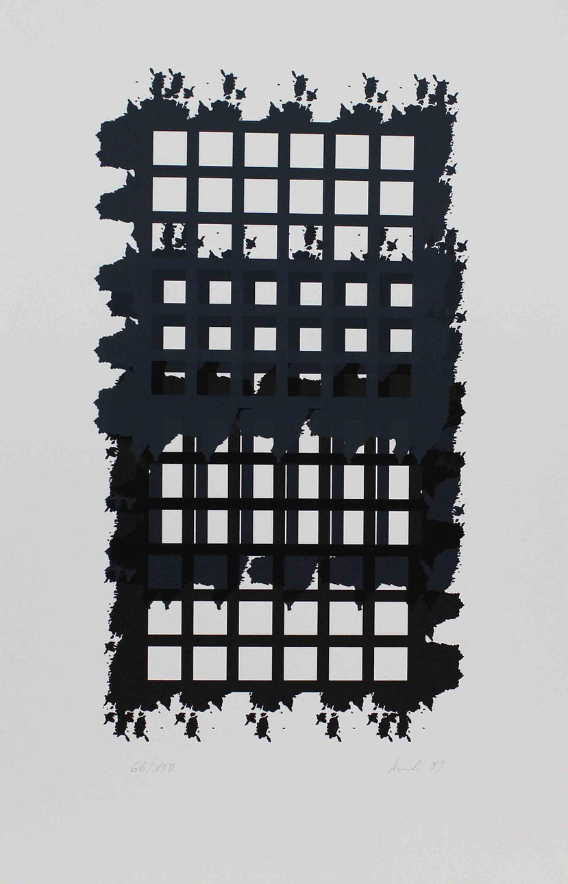 RAUL MEEL. "Estlands karta". Färgserigrafi. Signerd Meel -89. 66/150.