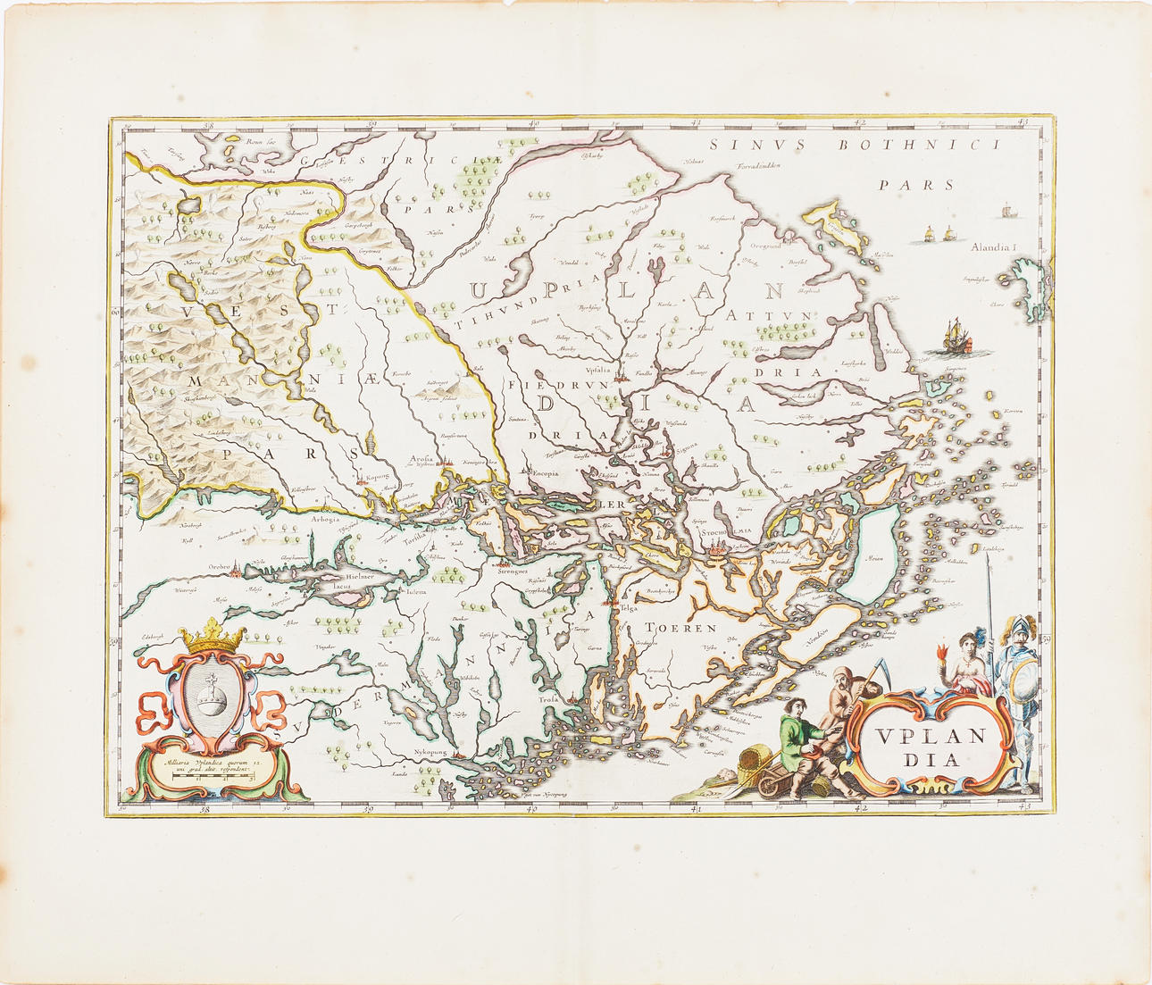 Karta Uppland 1600-tal.