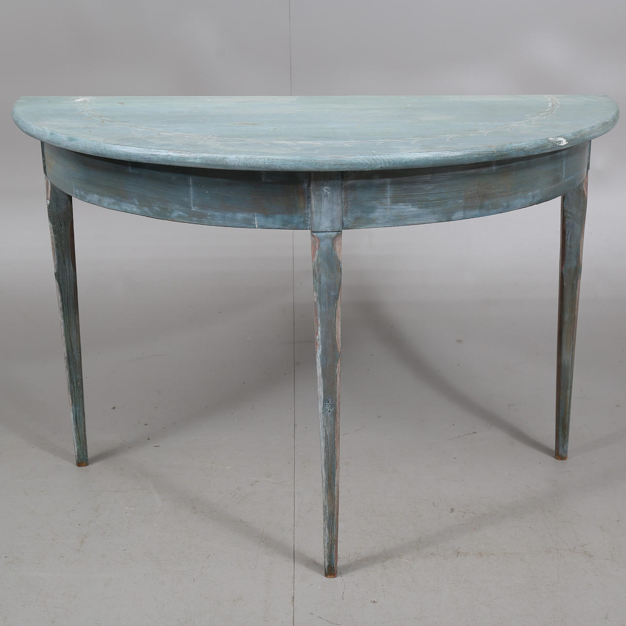 TABLE, crescent shape, 19th century.