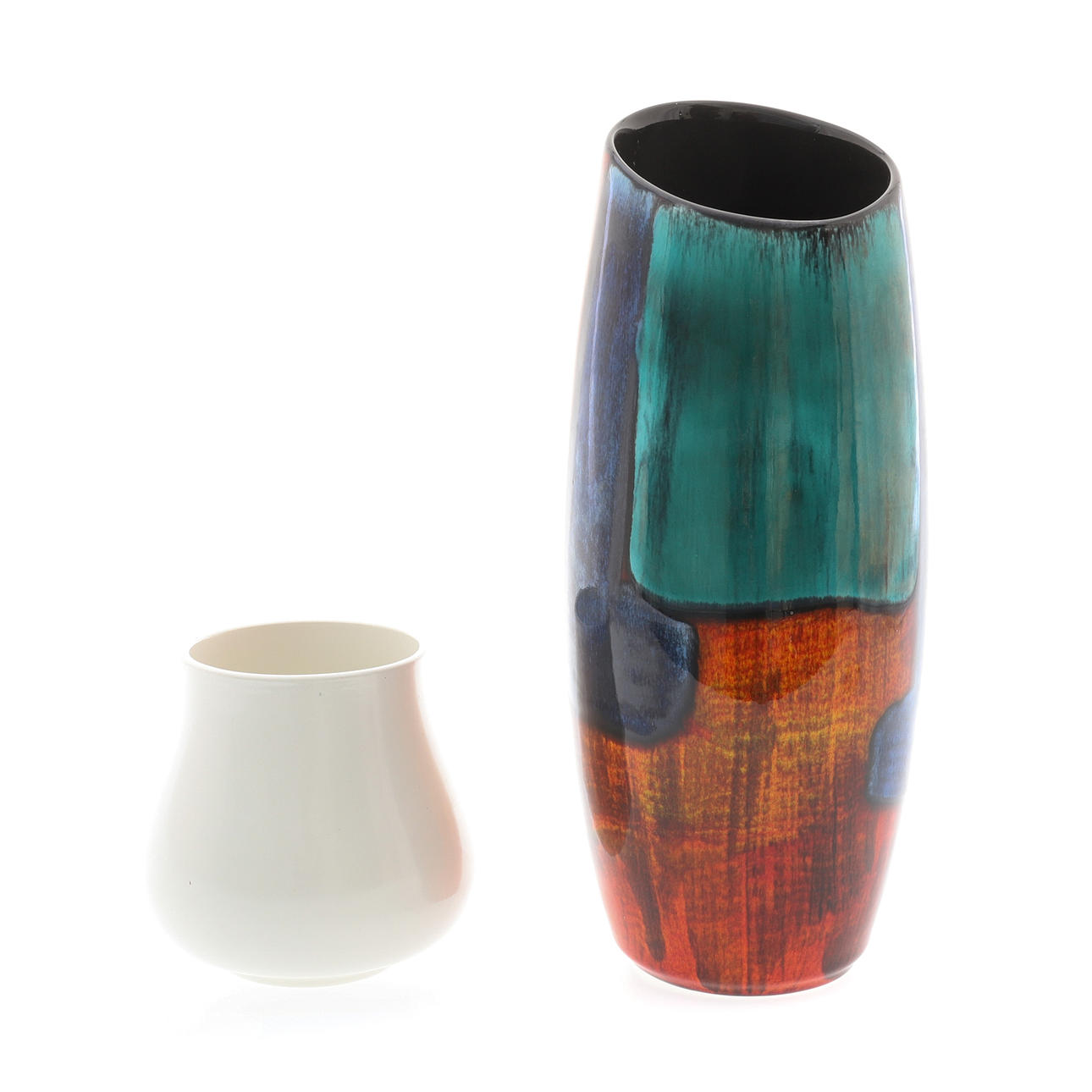 A POOLE POTTERY VOLCANO VASE.