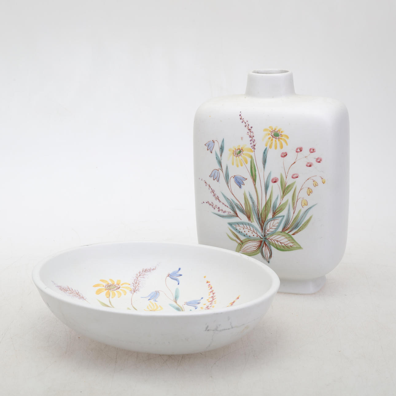 LARS THORÉN. Florero / plato, gres, Loza, Rörstrand.