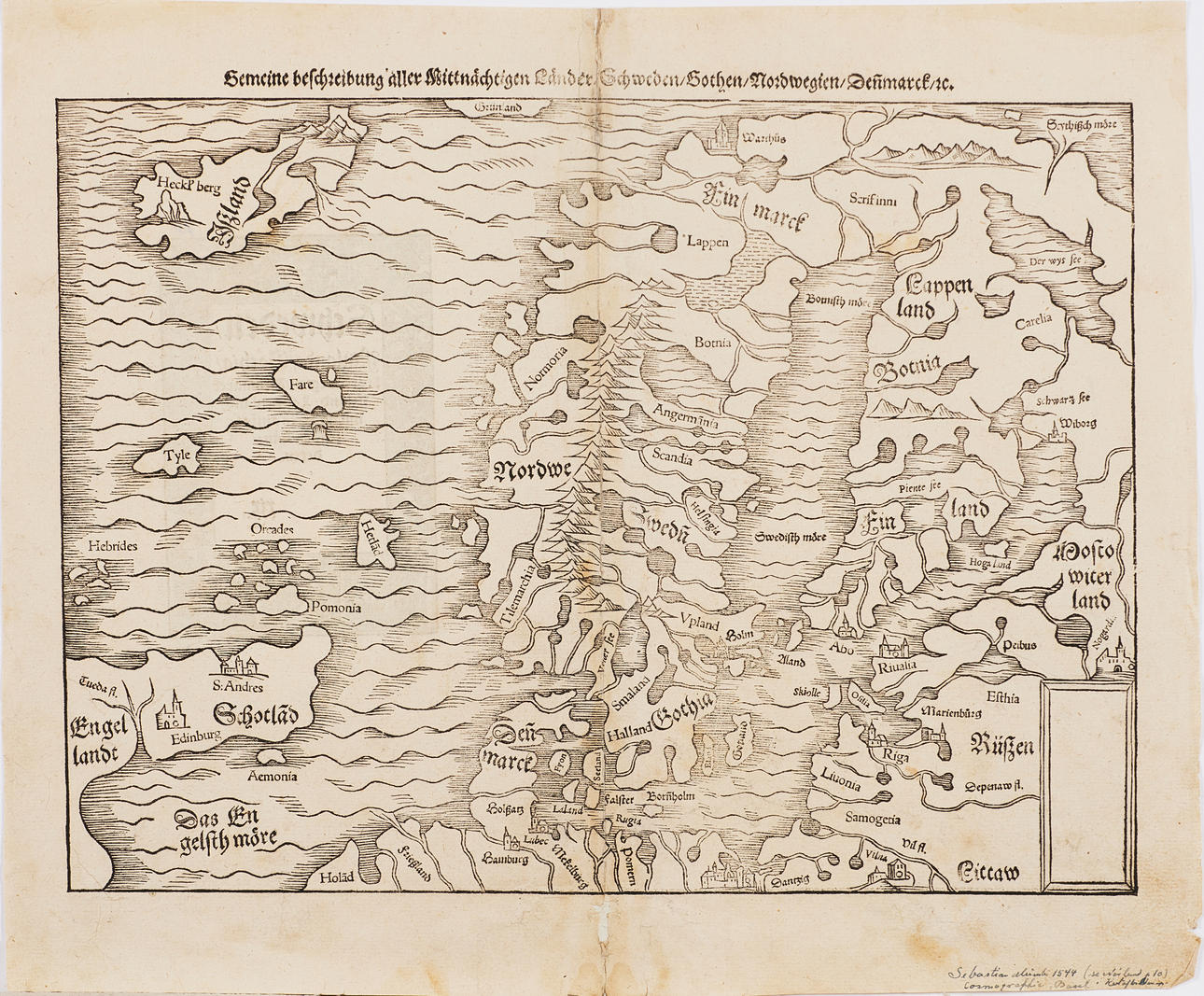 Karte von Skandinavien bei Münster.