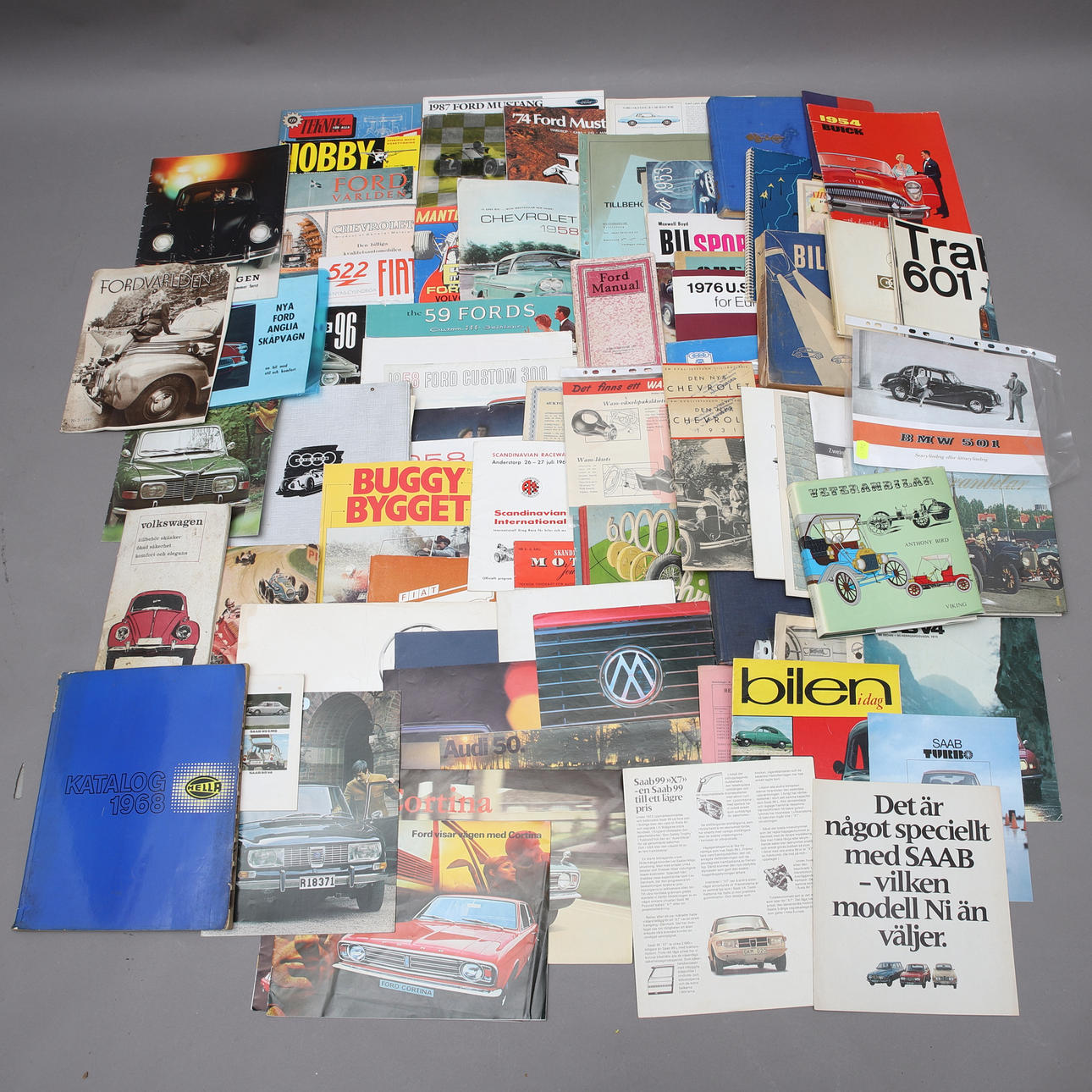 PARTI, bilar, bl.a. handböcker & broschyrer, blandade märken.