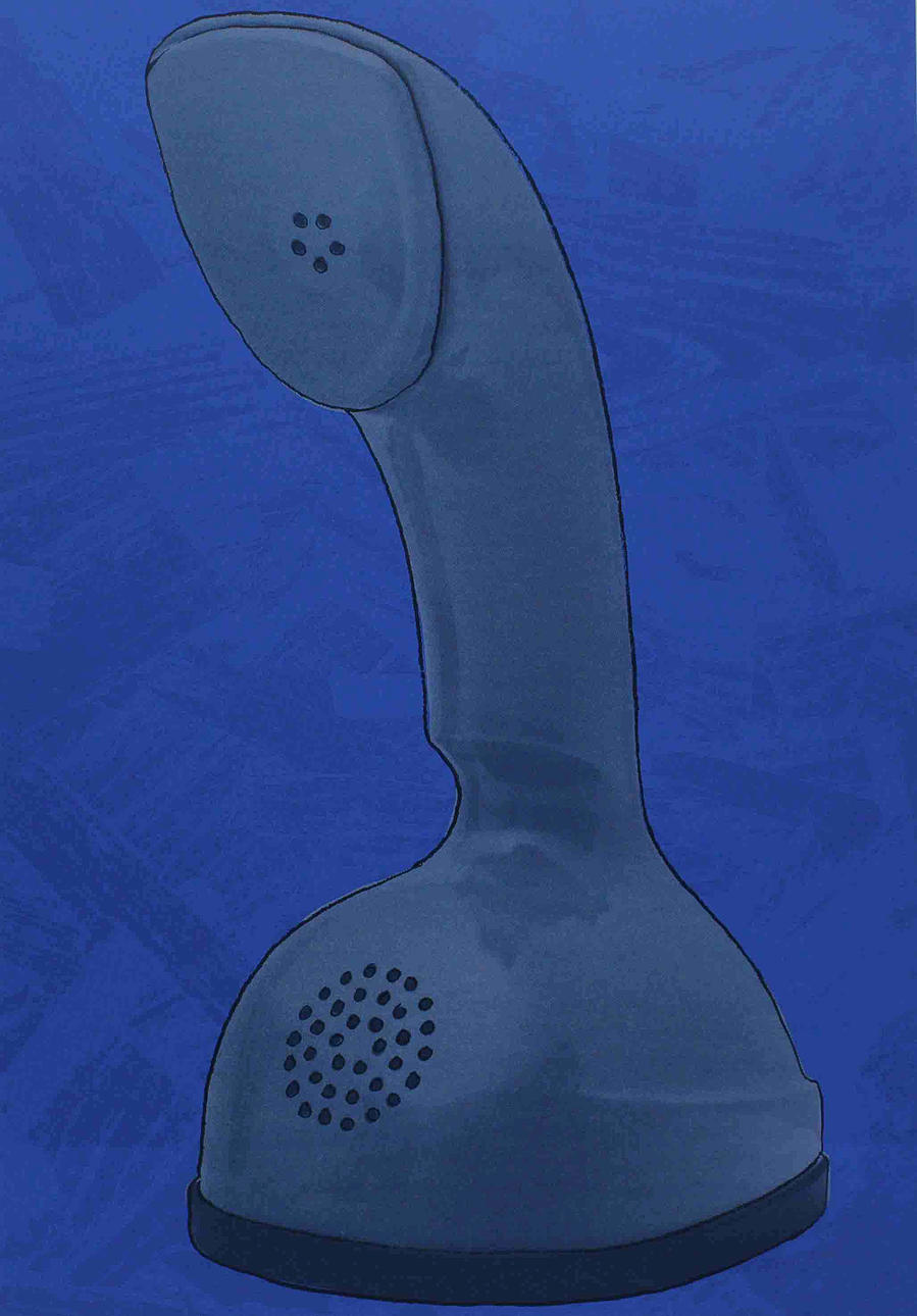 TONY NYSTRÖM. Kobratelefon. Färgserigrafi. Signerad T Nyström -95. P.P. 3/5.