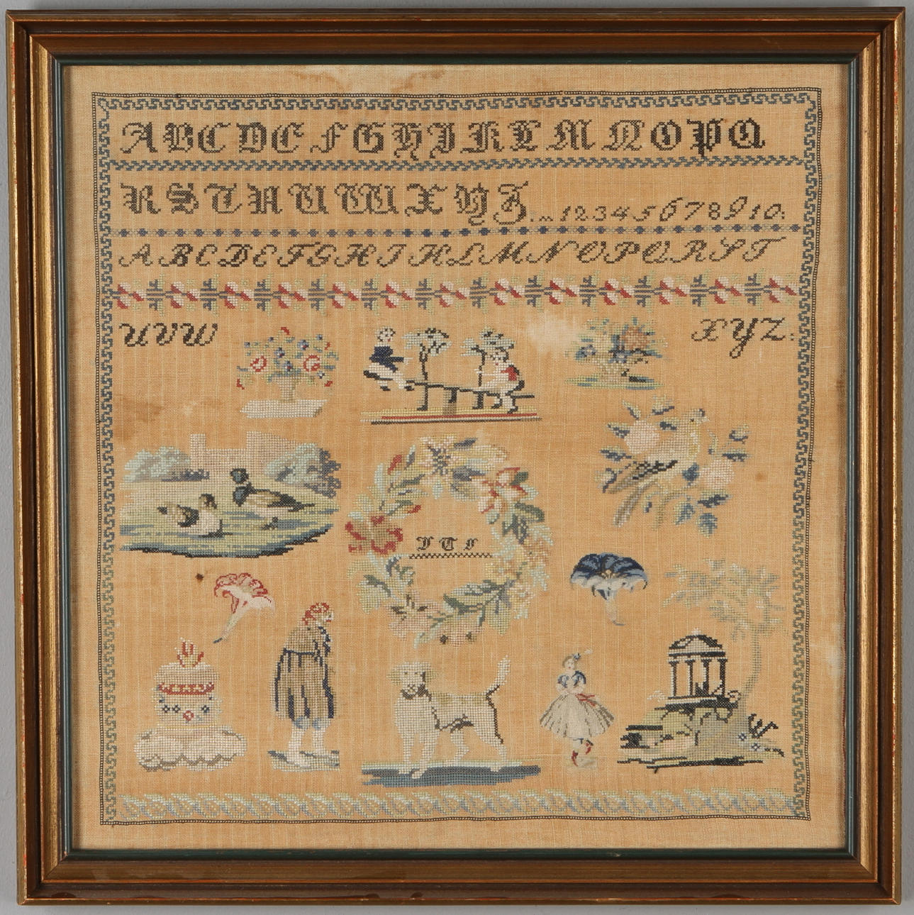 MÄRKTAVLA, broderi, allmoge.