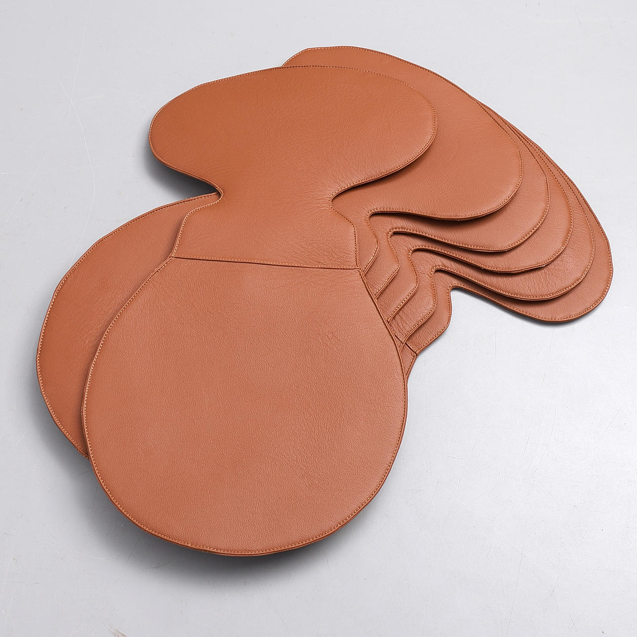 STOLEBEtræk, læder, 6 stk, til 'Myran'.