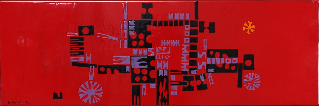 BENGT BERGLUND. Emaljgrafik, Gustavsberg, signerad B Berglund.