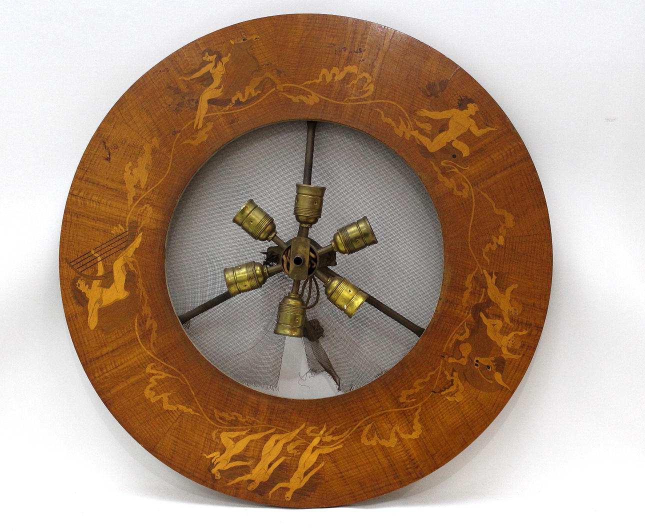 TAKPLAFOND,med intarsia, Birger Ekman, etiketterad Mjölby.