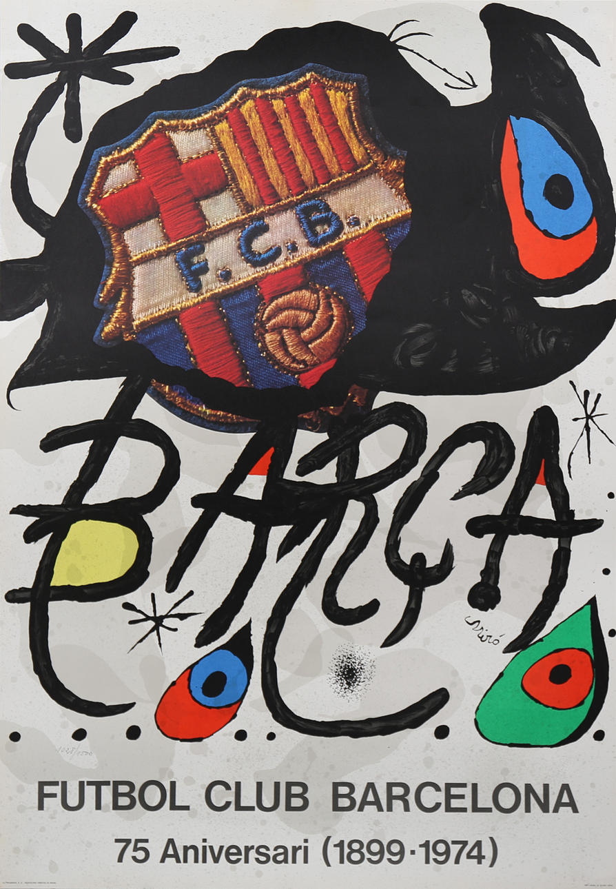 JOAN MIRÓ. EFTER. "75 års jubilæum F.C. Barcelona".