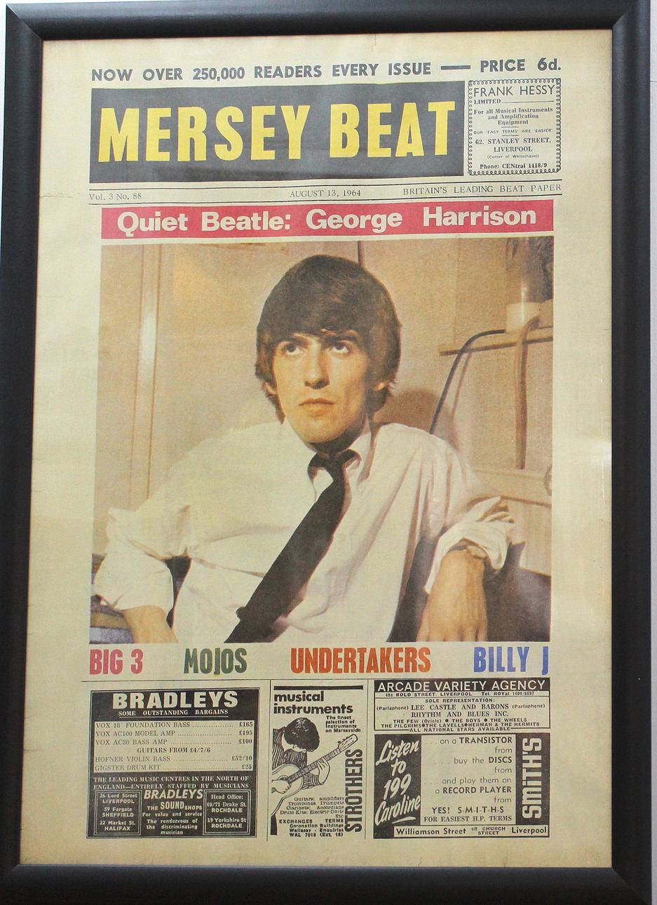 AFFISCH, tryck, Beatle, George Harrisson 1964.