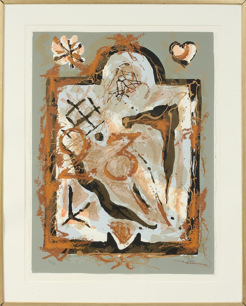 OLLE KÅKS. Färglitografi, signerad och numrerad 43/80.