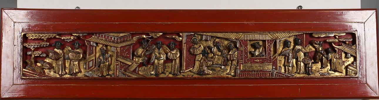 RELIEF i trä. Orientalisk, 1900-talets slut.