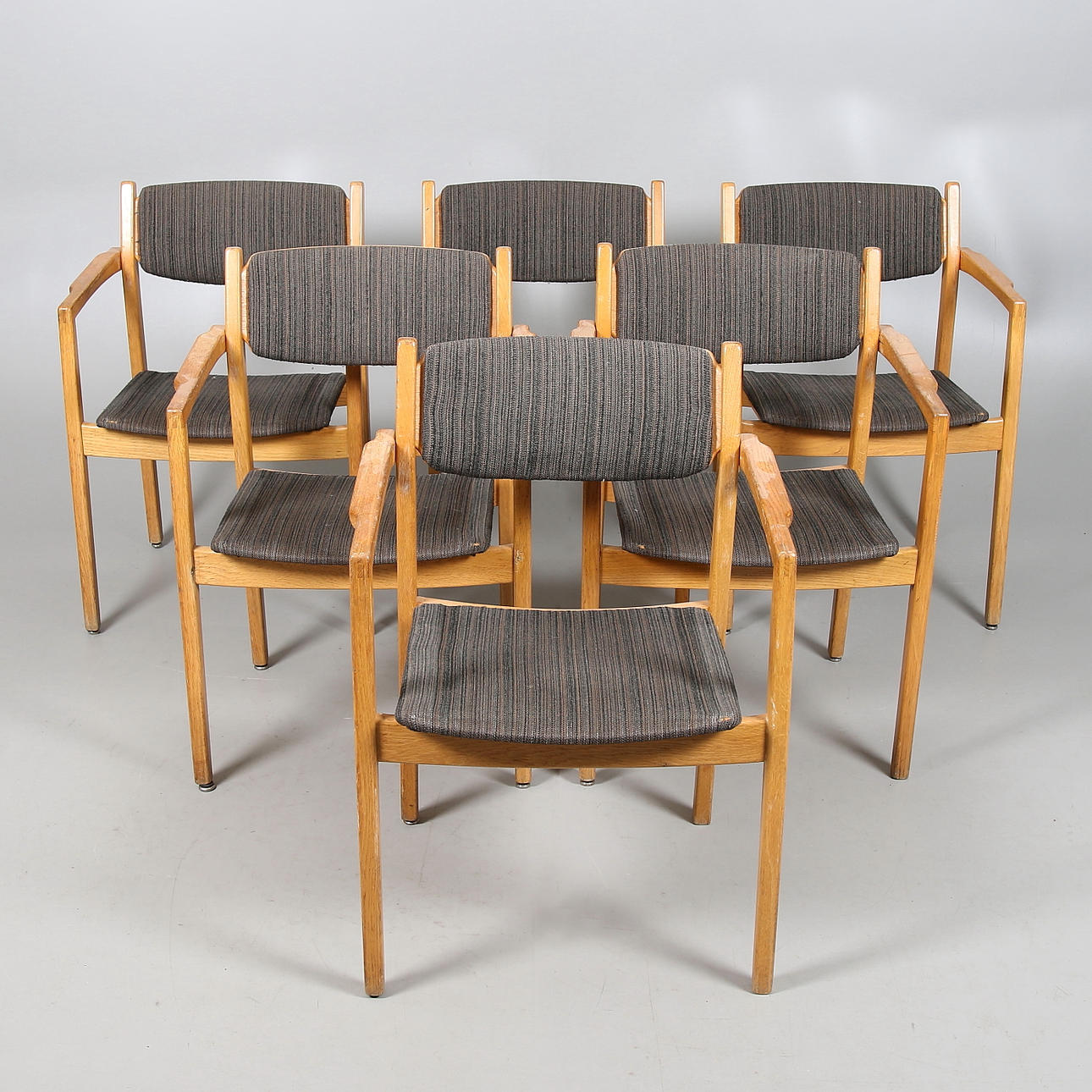 KARMSTOLAR, 6 st, 1900-tal, design C-E Ekström.