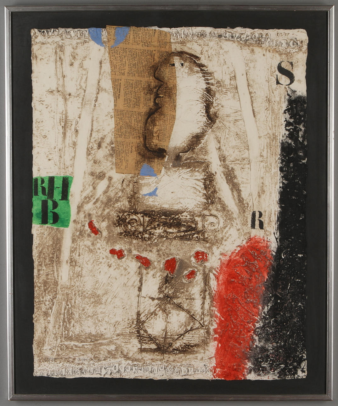 JAMES COIGNARD. Komposition, carborundumetsing och collage, signerad och numrerad 35/75.