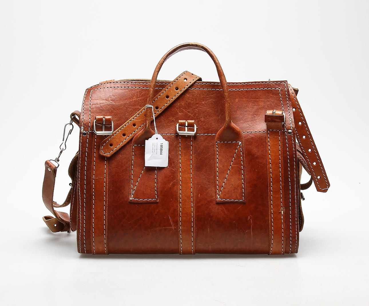 WEEKENDVÄSKA, läder/skinn, 1900-tal.