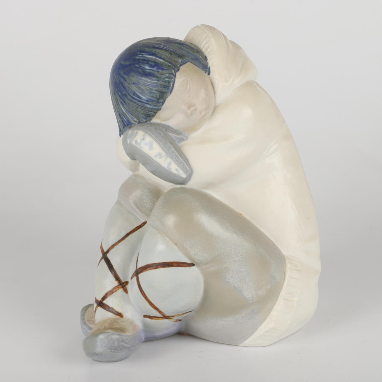 FIGURIN, eskimåpojke, porslin, Lladro.