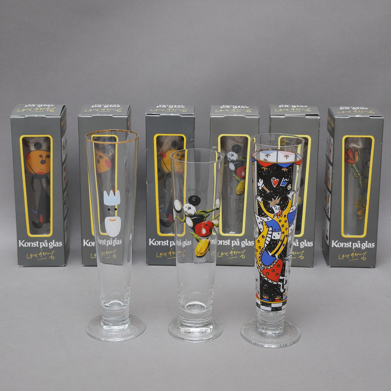 BIERGLAS, 9 Stück, Lasse Åberg & Ritzenhoff.