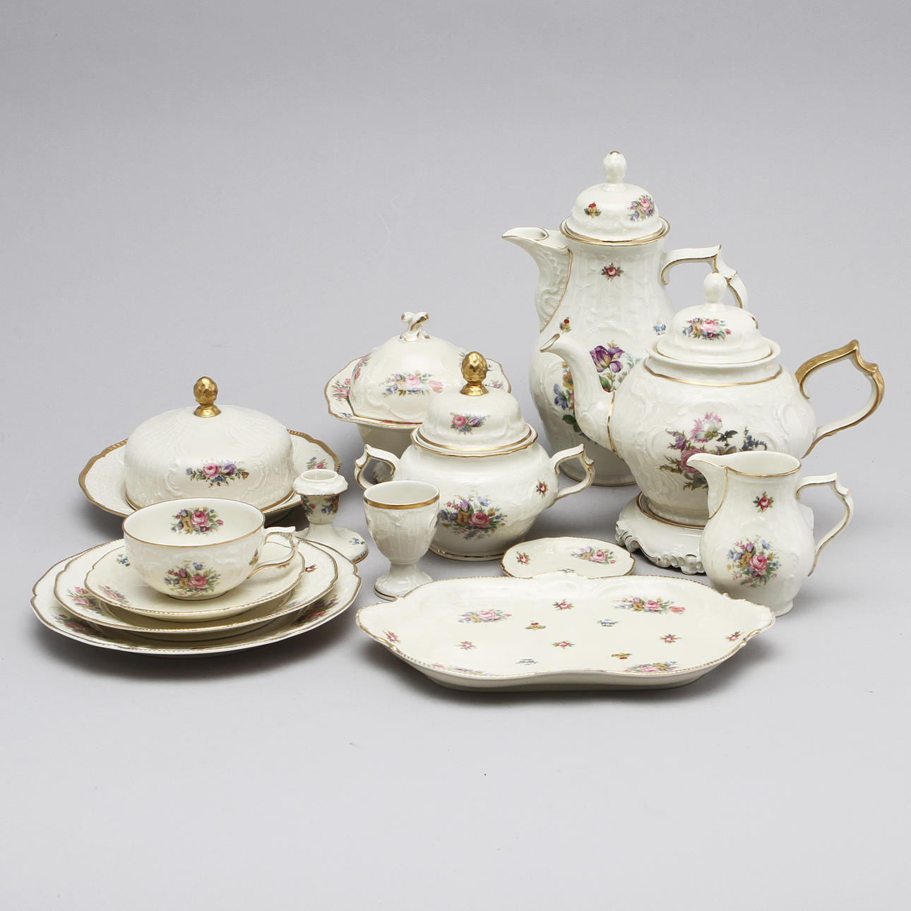 MAT o KAFFESERVIS, 79 delar, porslin, "sansouci", Rosenthal.