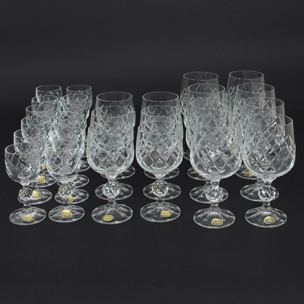 GLASSERVIS, "Bristol", böhmisk kristall.