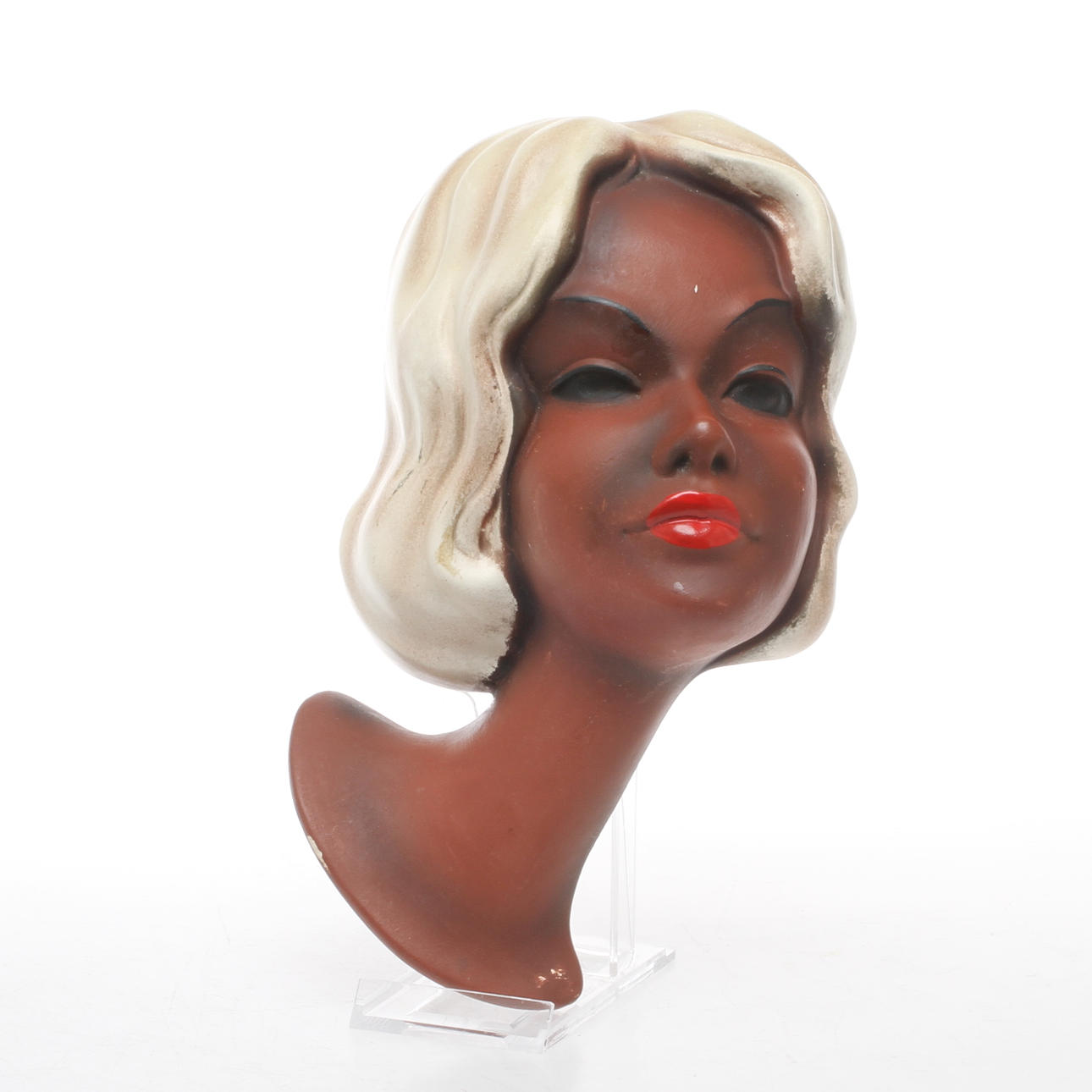 VÄGGRELIEF, keramik, kvinnoansikte, 1900-tal.