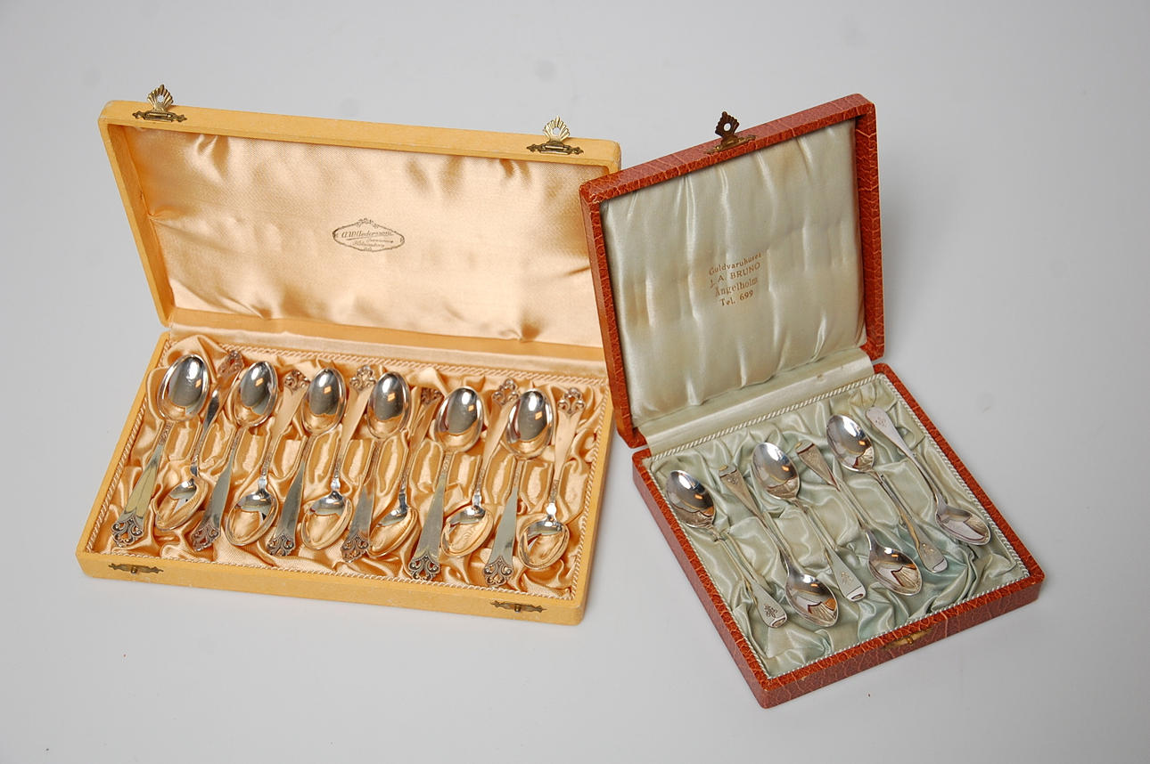 TESKEDAR, MOCKASKEDAR, 18 delar, silver.