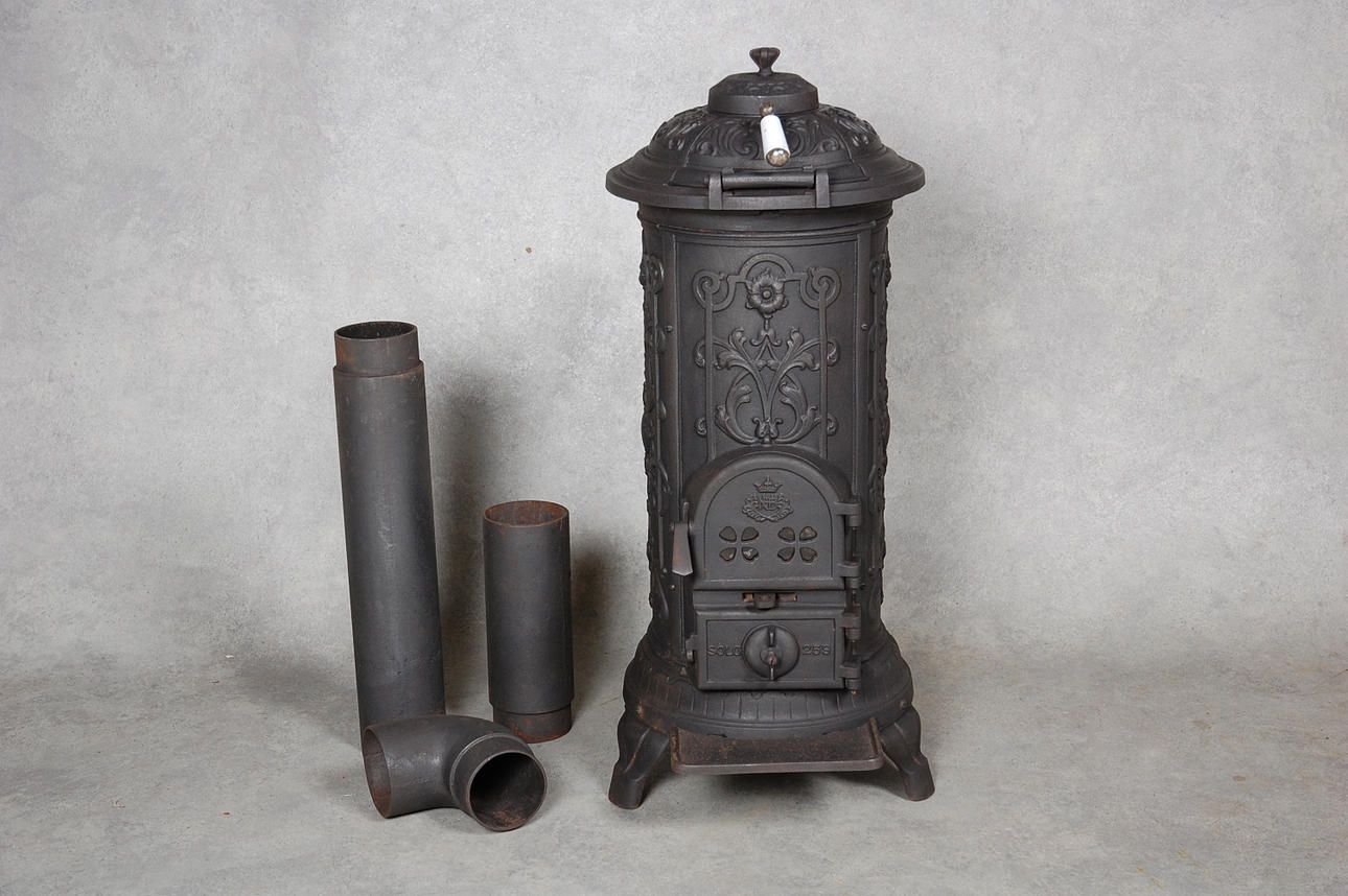 KAMIN, gjutjärn, Norrhammarsbruk, 1900-talets början.