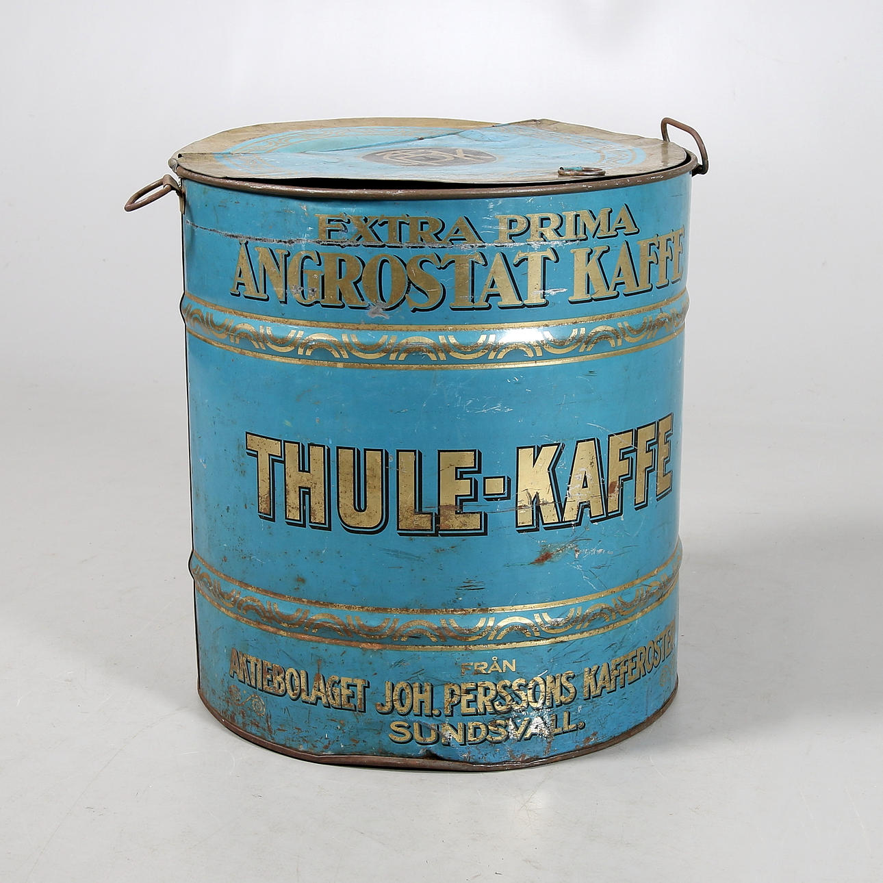 KAFFETUNNA, plåt, "Thule-Kaffe", Johan Svensson Kafferosteri, Sundsvall.