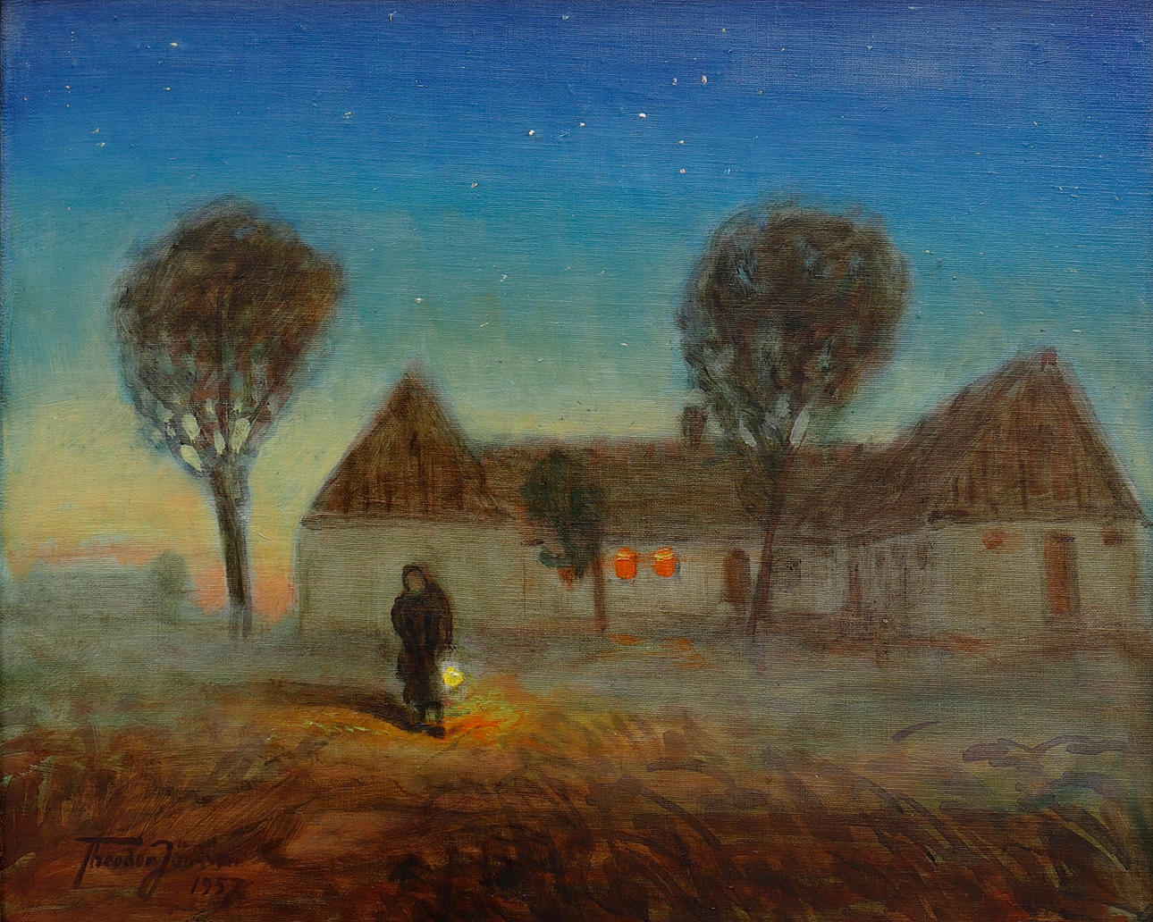 THEODOR JÖNSSON. FRAU MIT LATERNE.