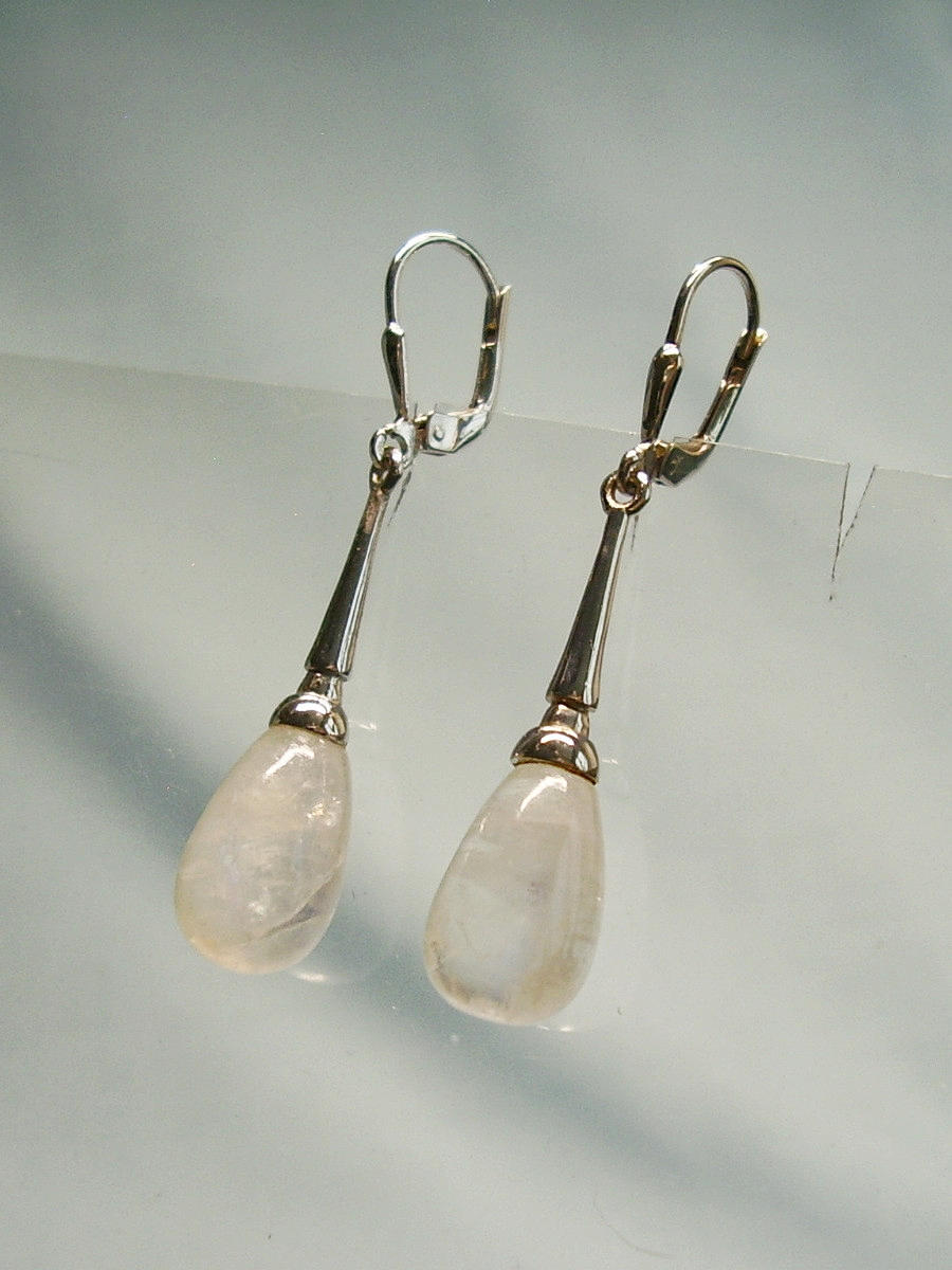 MONDSTEIN OHRRINGE SILBER signiert LA LUNA DESIGN.