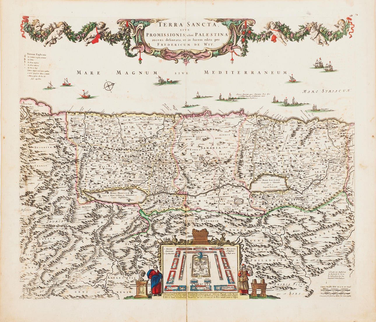 Mapa de Tierra Santa De Wit c. 1680.