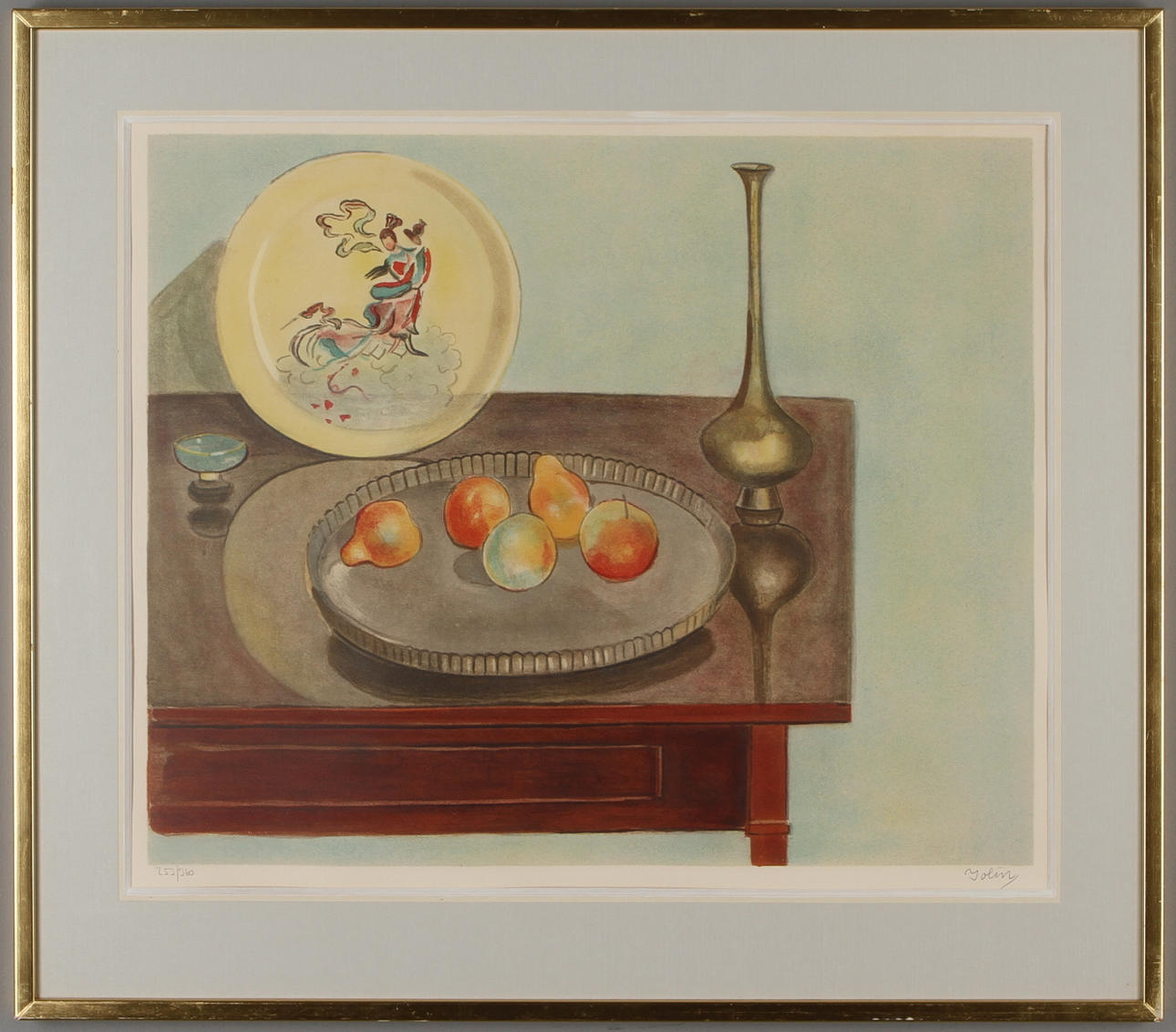 EINAR JOLIN. Stilleben, färglitografi, signerad och numrerad 253/360.