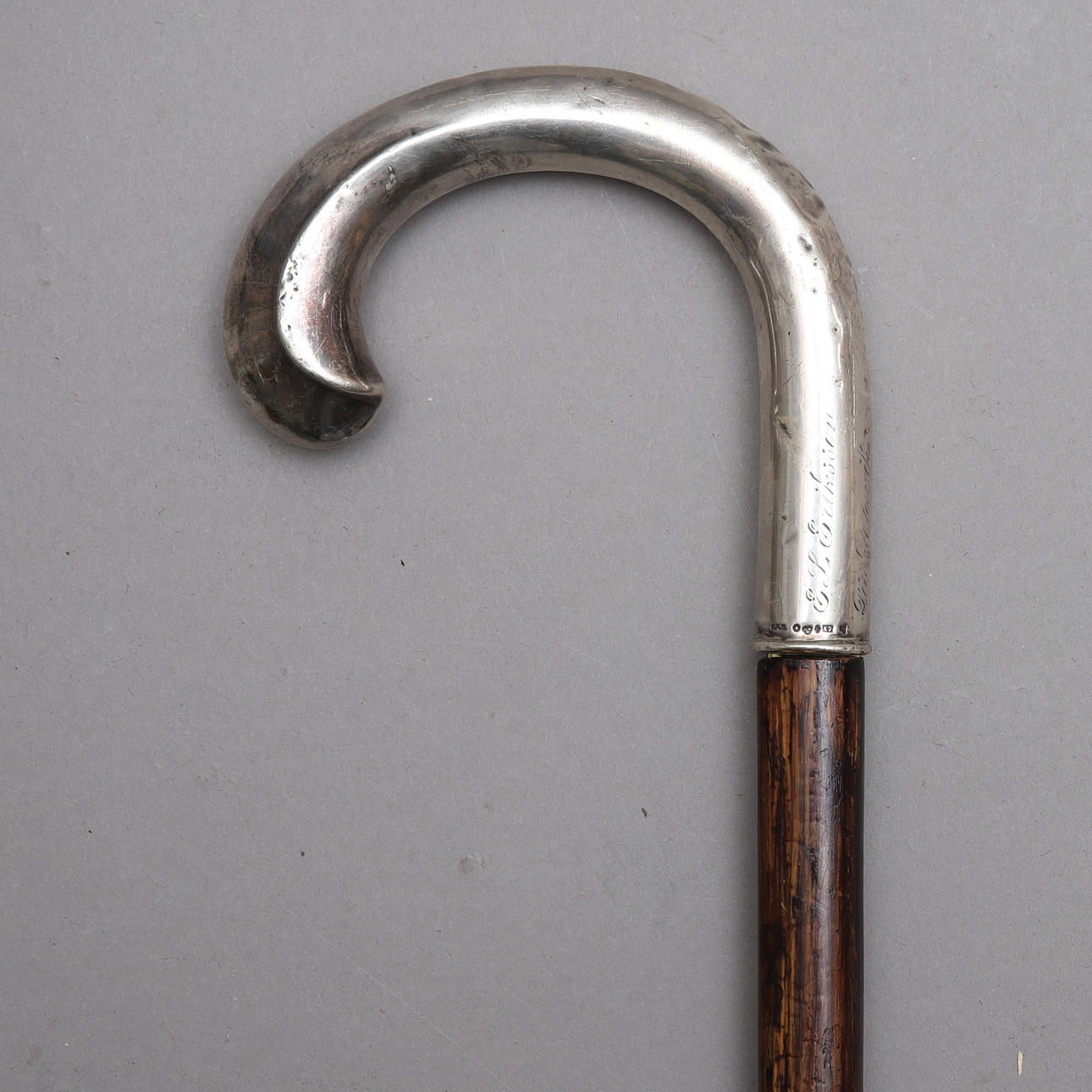 PALO DE ESPADA, con mango de plata.