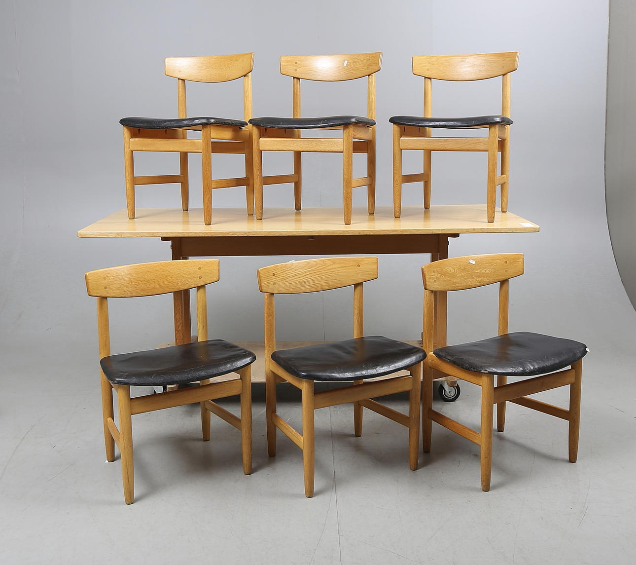 MATSALSGRUPP, 7 delar, "Öresund", Börge Mogensen, Firma Karl Andersson, 1900-talets andra hälft.