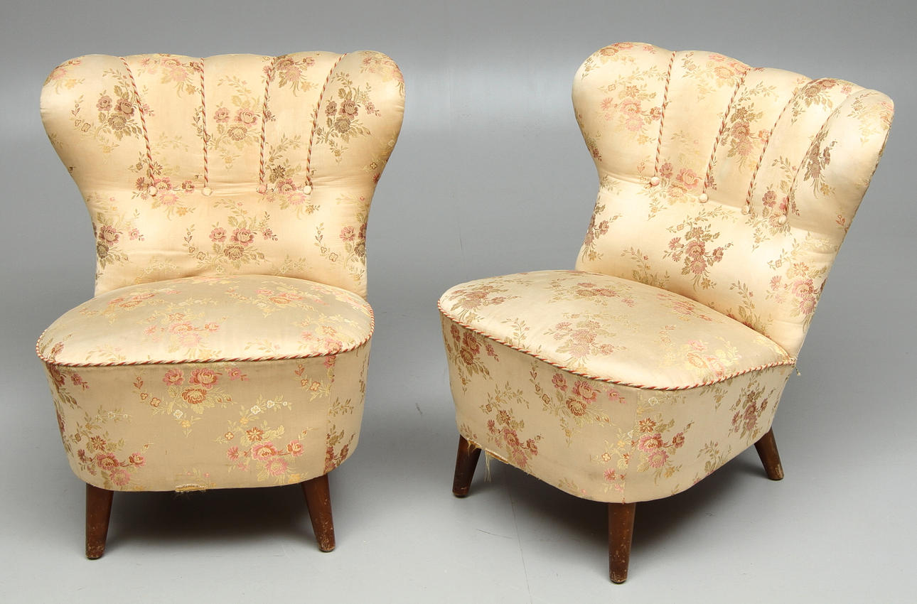 FÅTÖLJER, 1 par, 1900-tal.